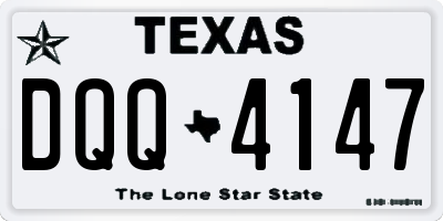 TX license plate DQQ4147