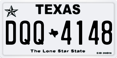 TX license plate DQQ4148