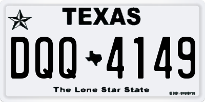 TX license plate DQQ4149