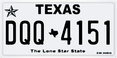 TX license plate DQQ4151