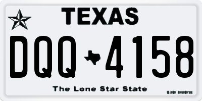 TX license plate DQQ4158