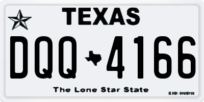 TX license plate DQQ4166