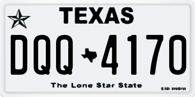 TX license plate DQQ4170