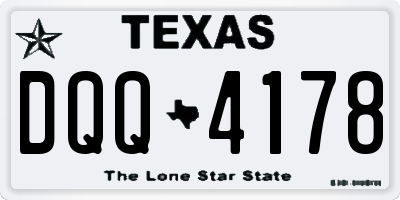 TX license plate DQQ4178