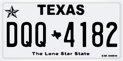 TX license plate DQQ4182