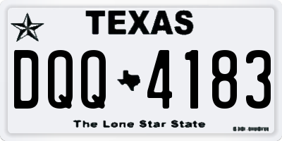 TX license plate DQQ4183