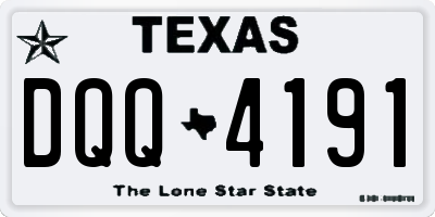 TX license plate DQQ4191