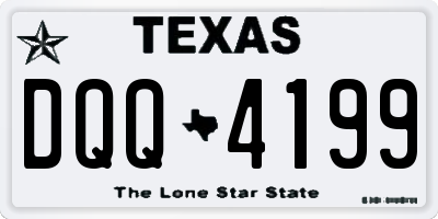 TX license plate DQQ4199