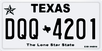 TX license plate DQQ4201