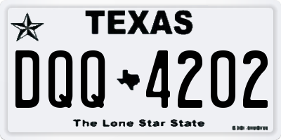 TX license plate DQQ4202