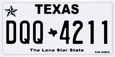 TX license plate DQQ4211