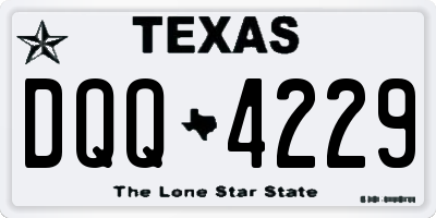 TX license plate DQQ4229