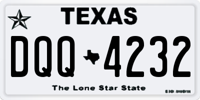 TX license plate DQQ4232