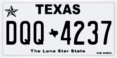 TX license plate DQQ4237