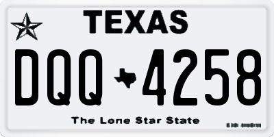 TX license plate DQQ4258