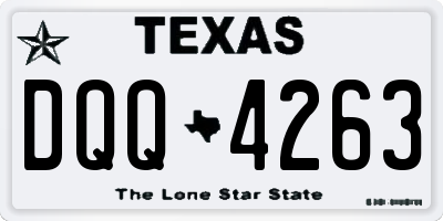 TX license plate DQQ4263