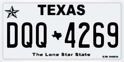 TX license plate DQQ4269