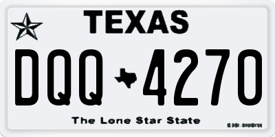 TX license plate DQQ4270