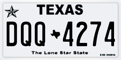 TX license plate DQQ4274