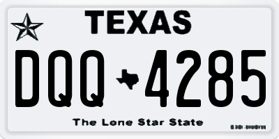 TX license plate DQQ4285