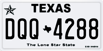 TX license plate DQQ4288