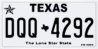 TX license plate DQQ4292