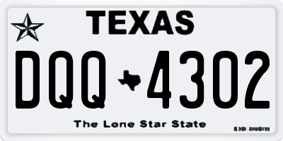 TX license plate DQQ4302