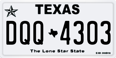 TX license plate DQQ4303