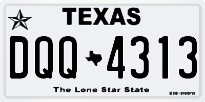 TX license plate DQQ4313