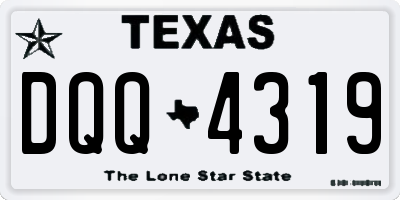 TX license plate DQQ4319