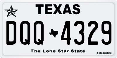 TX license plate DQQ4329