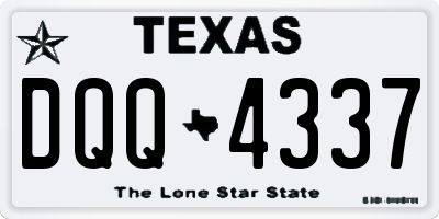 TX license plate DQQ4337