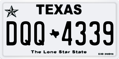 TX license plate DQQ4339