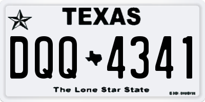 TX license plate DQQ4341