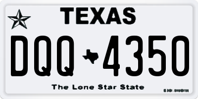 TX license plate DQQ4350