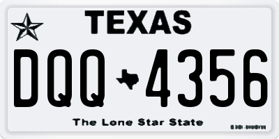 TX license plate DQQ4356