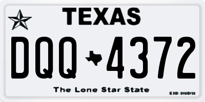 TX license plate DQQ4372
