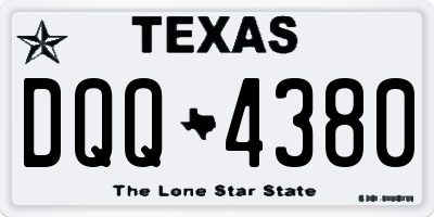 TX license plate DQQ4380