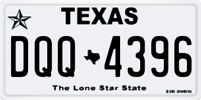 TX license plate DQQ4396