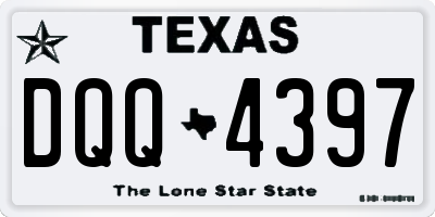 TX license plate DQQ4397