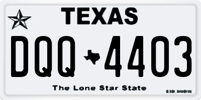 TX license plate DQQ4403