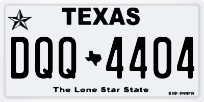 TX license plate DQQ4404