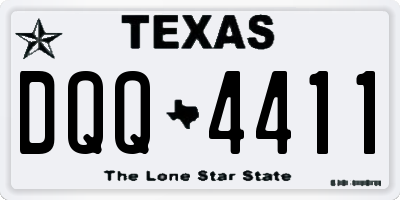 TX license plate DQQ4411