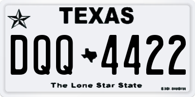 TX license plate DQQ4422