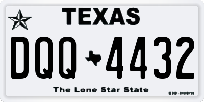 TX license plate DQQ4432