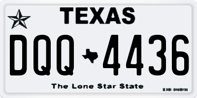 TX license plate DQQ4436
