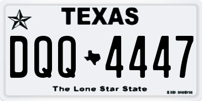 TX license plate DQQ4447