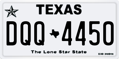 TX license plate DQQ4450