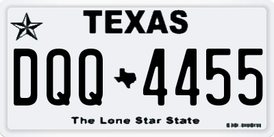 TX license plate DQQ4455
