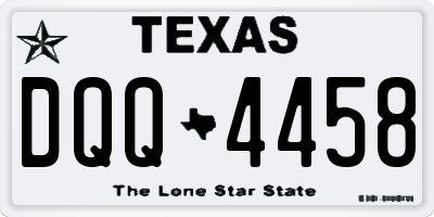 TX license plate DQQ4458